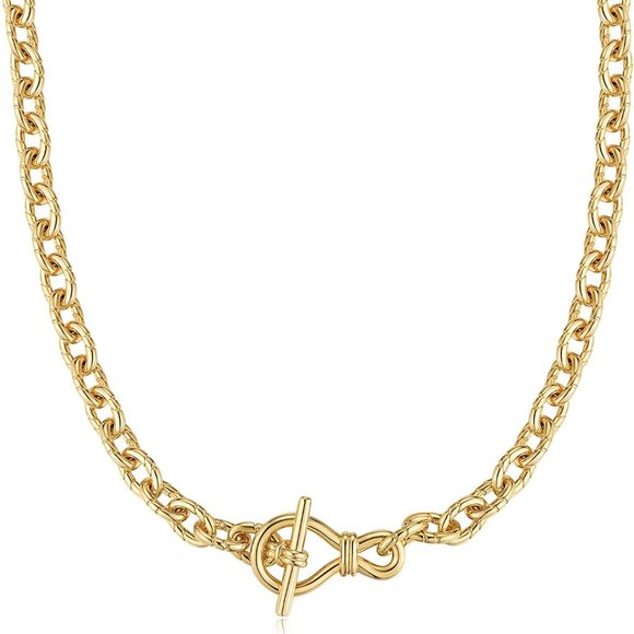 18k gold Plated Y Pendant Commemorative coin Necklace Multilayer Bar Disc